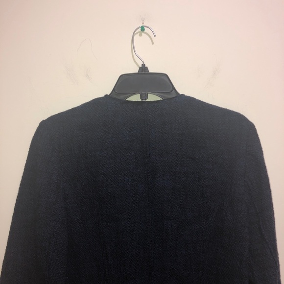 Rebecca Taylor Size 10 Blue Zip Front Blazer - Picture 7 of 8